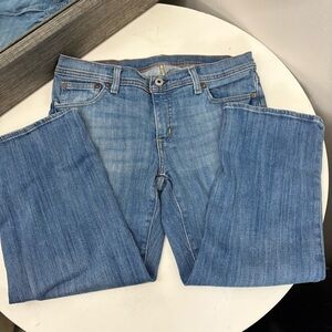 Stylish Ralph Lauren polo stretch cropped Blue Jeans